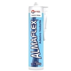 ADESIVO SILICONE ALMAFLEX 450G BRANCO BASE DAGUA